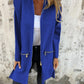 Light Womens Long Hoodie - Fitted Zip Cotton Layering