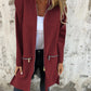 Light Womens Long Hoodie - Fitted Zip Cotton Layering