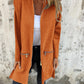 Light Womens Long Hoodie - Fitted Zip Cotton Layering