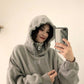 Cozy Oversized Womens Hoodie - Mid Length Fleece Winter