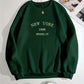 Crewneck Oversized Sweatshirt - Pullover Polyester, Casual