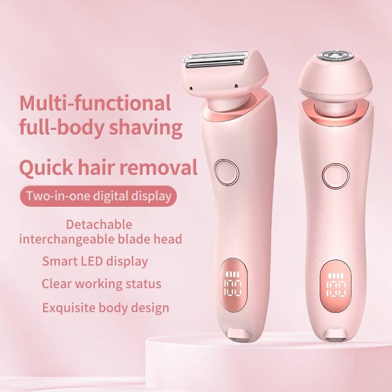 Motor-Driven Shaver 3D Floating Blade Dual-Head Water-Resistant Wet Dry Use Gentle Painless Hair Removal Fall 2025 Self-Maintenance Gift