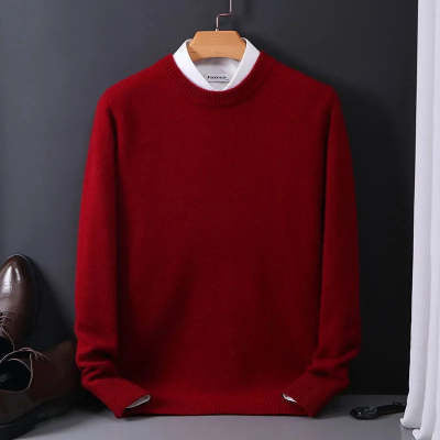 Plush Relaxed Men's Crewneck Sweater - Oversized Knit