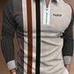 Plush Textured Men's Polo Sweater - Patterned Knit, Cotton