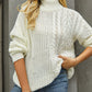 Women's Warm Turtleneck Sweater - Slim, Chunky Knit, Winter