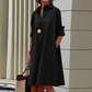A-Line Polo Dress for Women with 3/4 Sleeves, Lightweight Spring Dress in Red, Black, and White-4