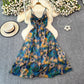 v-neck strap, adjustable waist, floral print, for summer – Light women's dress