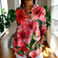 Vintage Floral Womens Blouse, Lightweight Summer Top with Button Front and Relaxed Fit-1