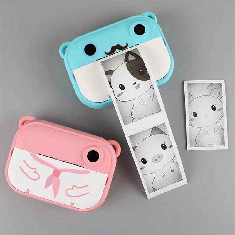 Kid Instant Print Camera - Fun Photography for Kids, Light, Simple to Use, Black & White Prints