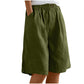 high-waisted, loose-fit with pockets, cotton, for casual summer days – Light women's shorts