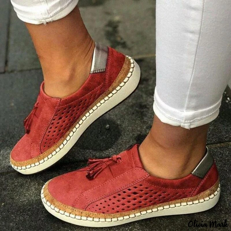 Variant image for Moccasin Slippers for Women, Comfortable Low Heel Slip-On Shoes in Various Colors-10