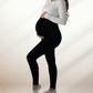 Comfortable Maternity Leggings with Supportive Stretch Belt for Pregnancy and Postpartum, Full-Length Yoga Pants-2