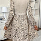Elegant Floral Print Womens Dress with Long Sleeves for Summer and Formal Occasions-5