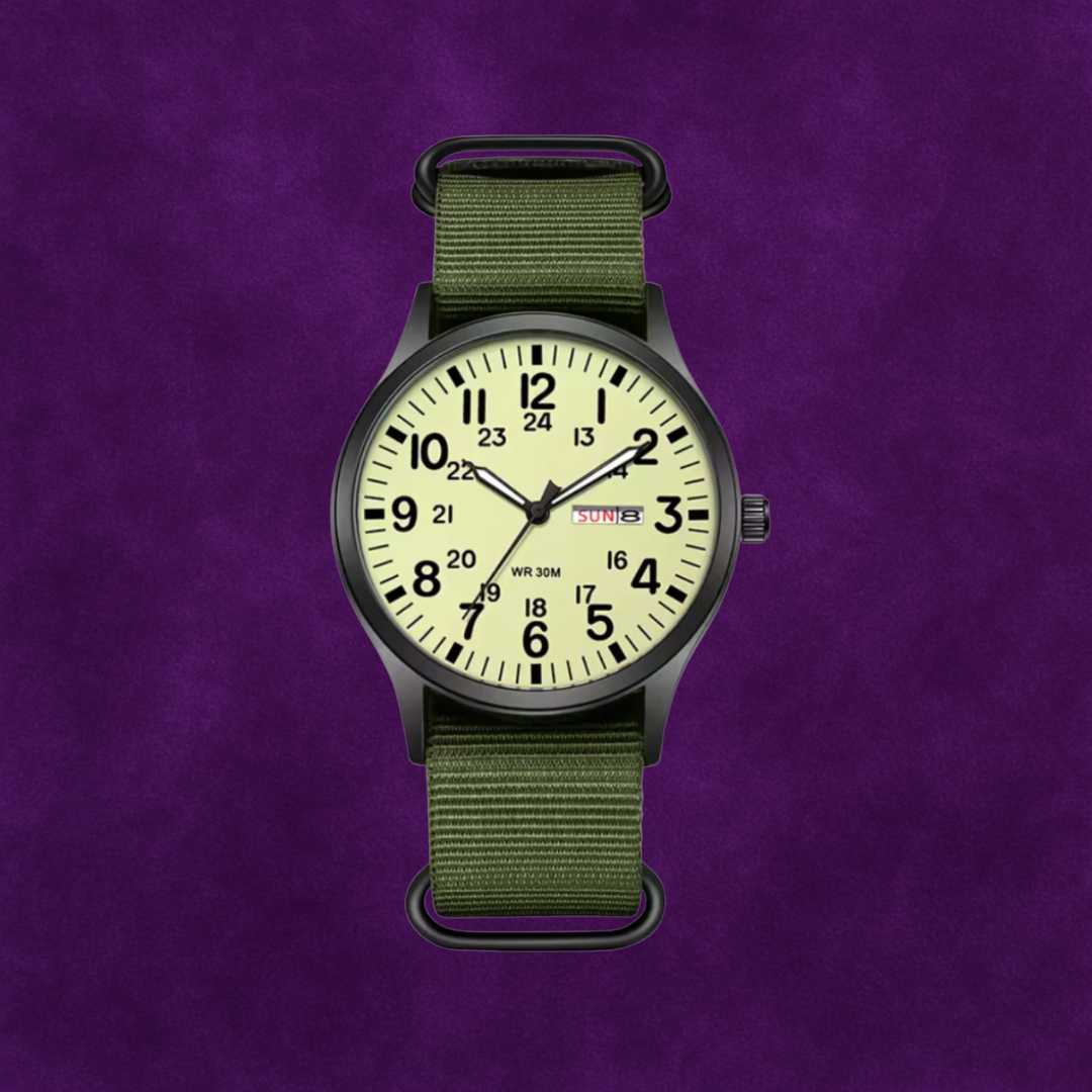 Water-Resistant, Scratch-Resistant, Nylon Strap, Rugged Outdoor Design – Adventure Men’s Watch
