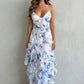 V-Neck, Spaghetti-Strap, Layered Organza Fairy-Skirt, For Spring And Summer Events – Light Women's Dress