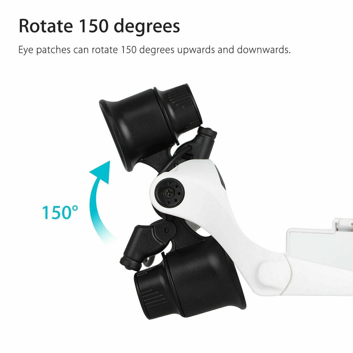 Magnifier Headband LED Jeweler Glasses With 8 Lenses