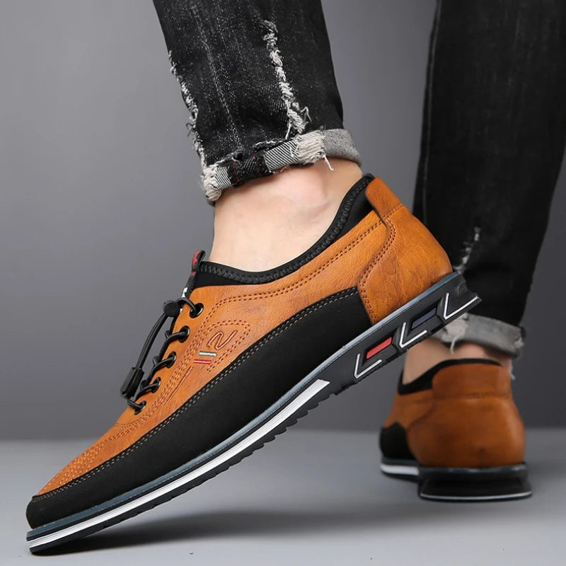 Variant image for Elegant Oxford Men's Shoes in Premium Leather with Comfortable Insole, Available in Brown, Black, Gray, and Khaki-1