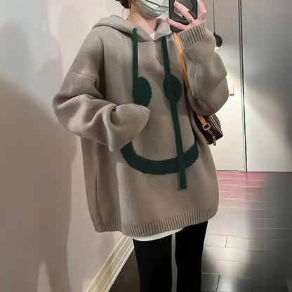 Warm Cozy Women's Oversized Hoodie - Knit, Regular