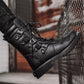 Sturdy Mens Motorcycle Boots - Lace Up, Leather, Riding
