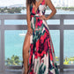 Elegant Floral Print Women's Dress - Versatile Long Formal and Casual Wedding Guest Dress for Summer Occasions-3
