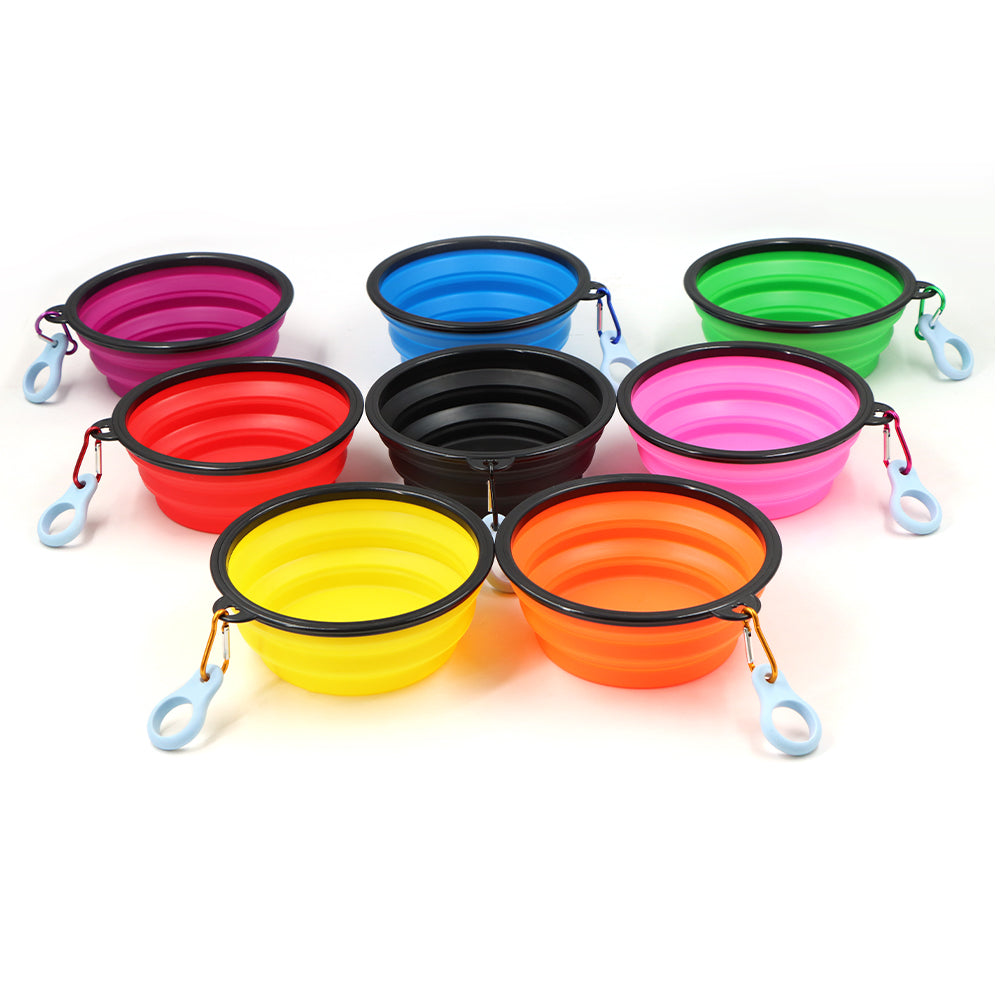 Collapsible Travel Bowl With Clip Silicone Dog Bowl Travel-Friendly Pet Hydration For Travel 2025 Holiday