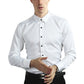 Men's Elastic Comfort Dress Shirt, Wrinkle-Free, Breathable Fabric, Quick Drying, Regular Fit for All Occasions-6