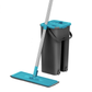 Household Cleaning Hand-Free Flat Floor Mop & Bucket Kit with Washable Microfiber 4x Pads