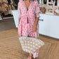 Variant image for Printed V-Neck Women's Dress in Lightweight Fabric, Flattering Silhouette for Summer Outings and Everyday Wear-13