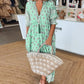 Printed V-Neck Women's Dress in Lightweight Fabric, Flattering Silhouette for Summer Outings and Everyday Wear-6