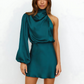 Variant image for Elegant One-Shoulder Asymmetrical Dress for Women - Chic Cocktail and Wedding Guest Dress-13