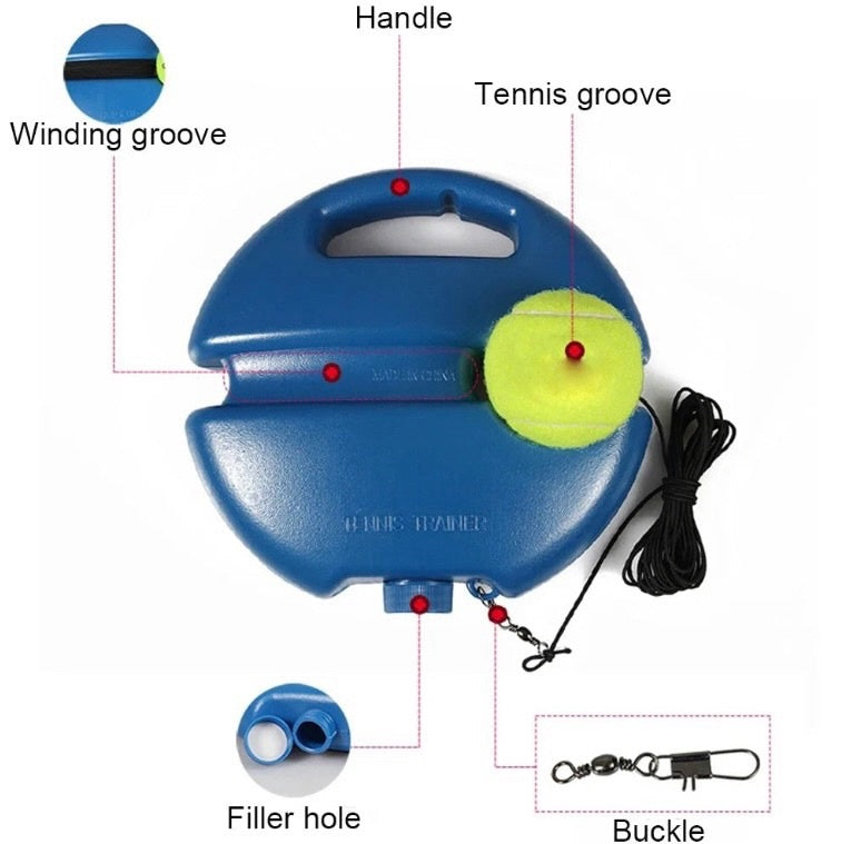 1set Tennis Trainer Device - Indoor Rebound Ball Exercise for Self-study