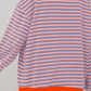 Women's Oversized Sweatshirt - Boxy Striped Cotton Casual