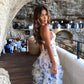 Ruffled Floral Dress for Women, Vibrant Print Summer Dress with Relaxed Fit for Wedding Guests and Cocktail Events-2