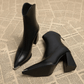 Women's Supportive Ankle Boots - Pointed Toe, Faux Leather