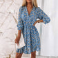 Elegant Women's Dress, Flowing Fit Knee-Length Wedding Guest Dress, Versatile Formal Style for Various Occasions-2