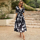 Variant image for Elegant White Maxi Dress for Women, Long Sleeve Flattering Fit for Special Occasions and Parties-6