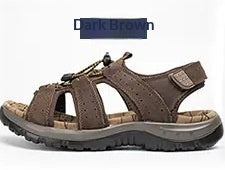 Light men's sandals - open-toe, microfiber leather, casual summer footwear
