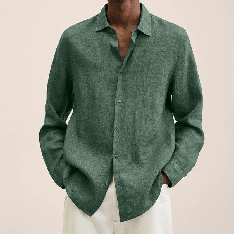 Elegant Linen Shirt for Men - Breathable Trendy Fit for All Occasions, Cozy Summer Wear, Multi-Use Casual Attire