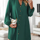 Airy Casual V-Neck Long Sleeve Dress for Women, Loose Fit Summer Midi Dress in Multiple Colors-1
