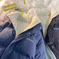Relaxed Warm Women’s Puffer Jacket - Oversized Fleece Winter