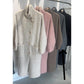 Cozy Warm Womens Wool Midlength Overcoat - Turtleneck Knit
