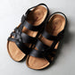 Light Men's Sandals - Hollow-Out Design, Cork Footbed, Casual Regular Wear