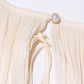 Women's Elegant Dress with Ruched Design, Lantern Sleeves, and High Waist for Summer Events