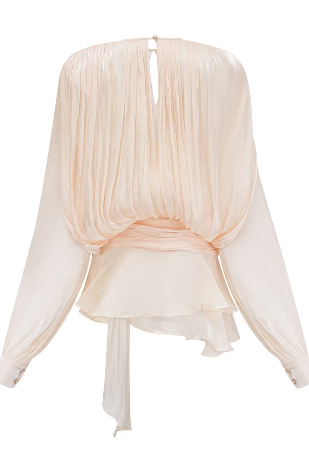 Women's Elegant Dress with Ruched Design, Lantern Sleeves, and High Waist for Summer Events