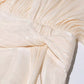 Women's Elegant Dress with Ruched Design, Lantern Sleeves, and High Waist for Summer Events