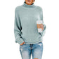 Women Oversized Turtleneck Sweater - Chunky Knit, Winter