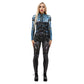 and Stretchy Body-Hugging Women's Printed Jumpsuit - Contoured Full-Body, Milk Silk Second-Skin for Cosplay