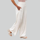Retro Elegant Baggy Pants for Women - Loose High Waist Vintage Linen Wide Leg Trousers