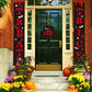 Door Halloween Banner Couplets Outdoor Black Red Decor