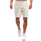Variant image for Men's Linen Shorts with Elastic Waistband, Pockets, and Loose Fit for Comfort and Style, Available in Sizes S-5XL-17